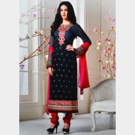 Zobeda’s Fashionable Ethnic ShalwarKamiz and dupatta , Georgette with all over embroidered